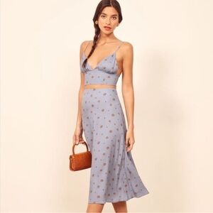 reformation catania skirt set